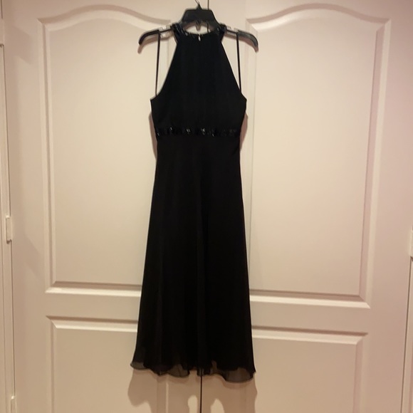 Black evening long sleeveless evening dress - Picture 3 of 7